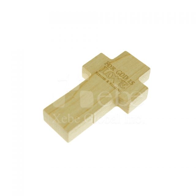 十字架木頭USB