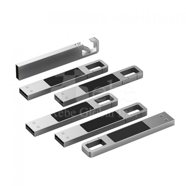 銀色方形發光經典隨身碟