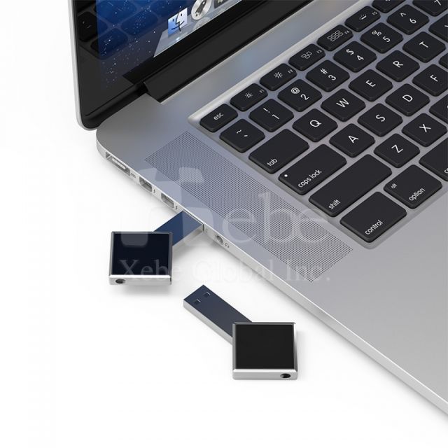 客製銀色發光經典USB