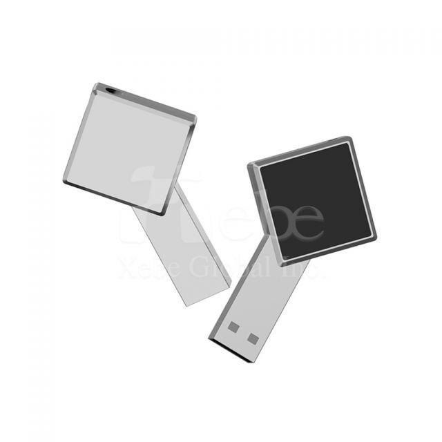 客製銀色發光經典USB